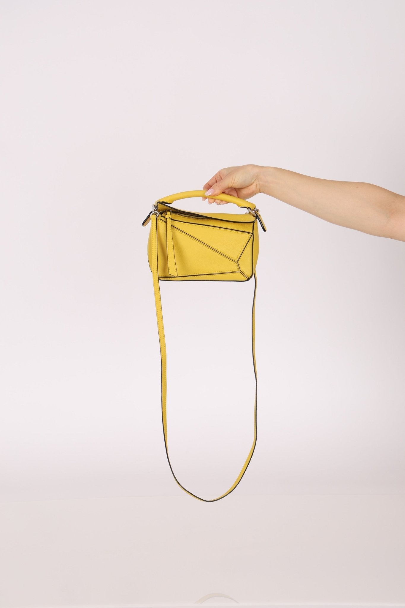 Loewe Lemon Yellow Mini Puzzle Bag - FashioNica