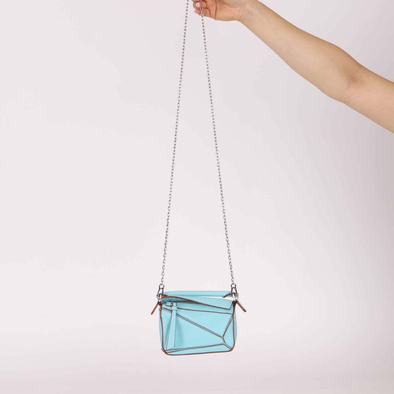 Loewe Light Blue Nano Puzzle on Chain - FashioNica
