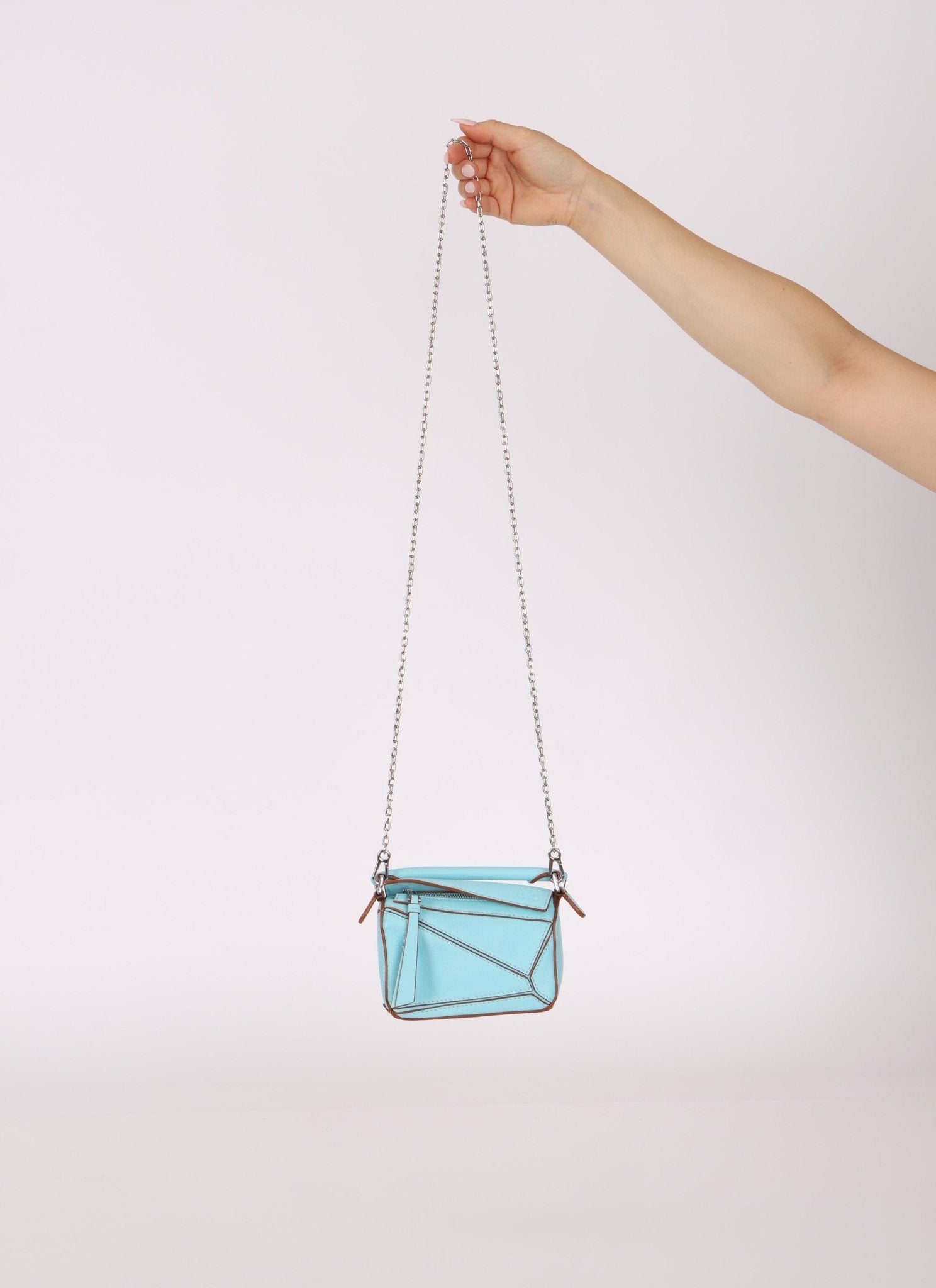 Loewe Light Blue Nano Puzzle on Chain - FashioNica