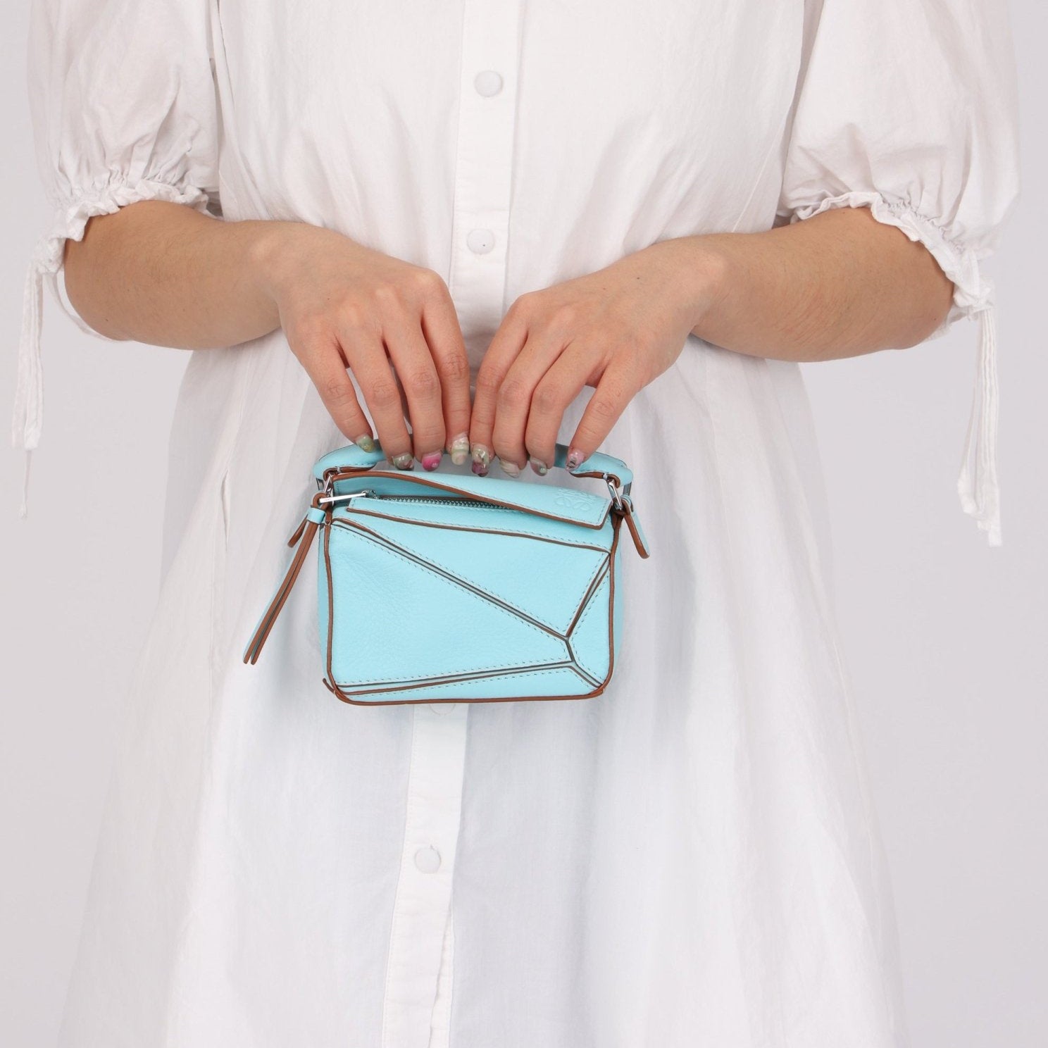 Loewe Light Blue Nano Puzzle on Chain - FashioNica