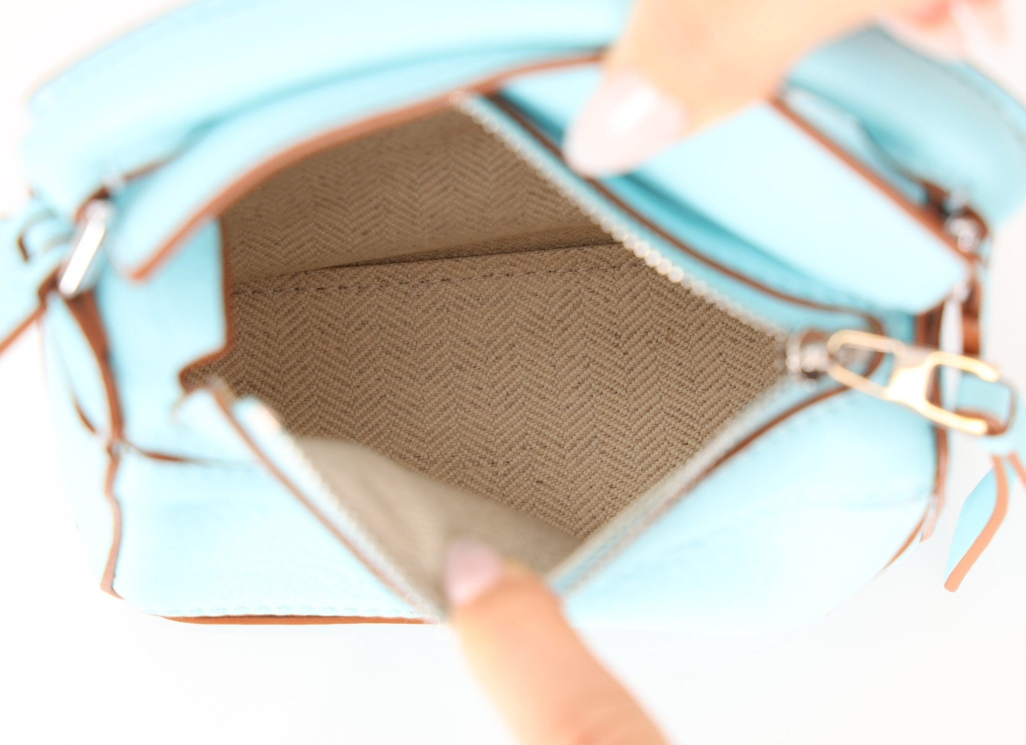 Loewe Light Blue Nano Puzzle on Chain - FashioNica