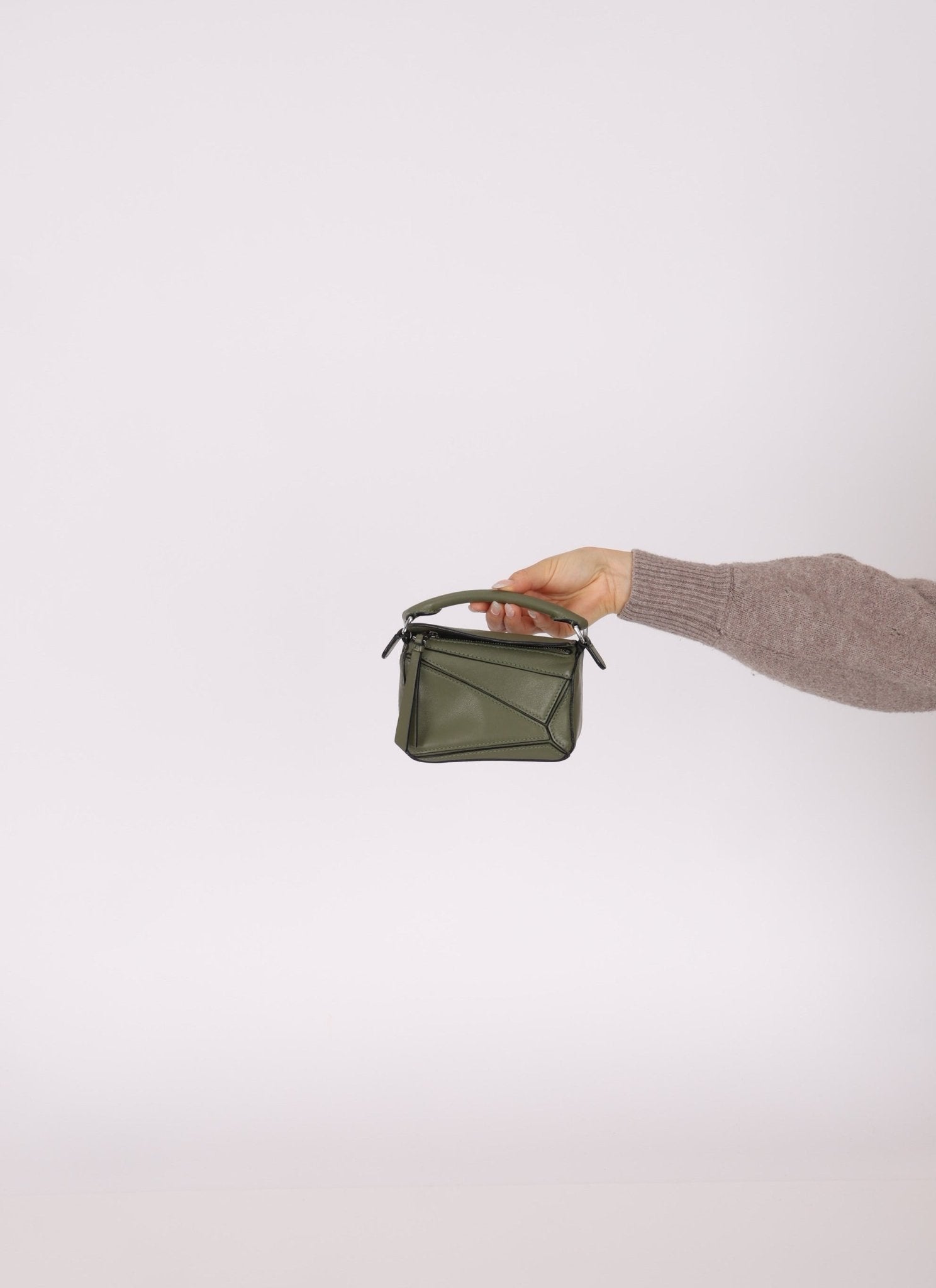 Loewe Matcha Leather Nano Puzzle - FashioNica