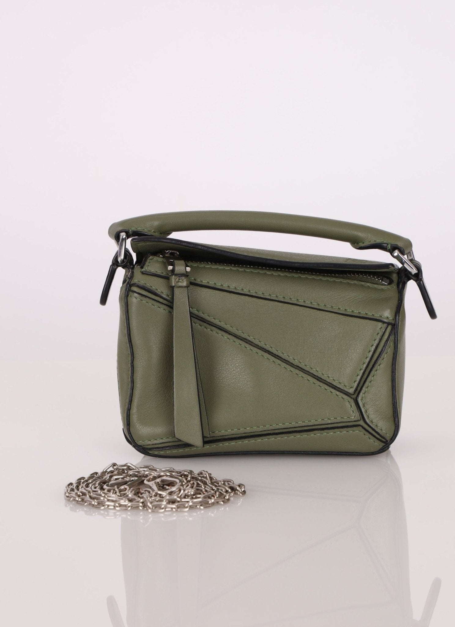 Loewe Matcha Leather Nano Puzzle - FashioNica