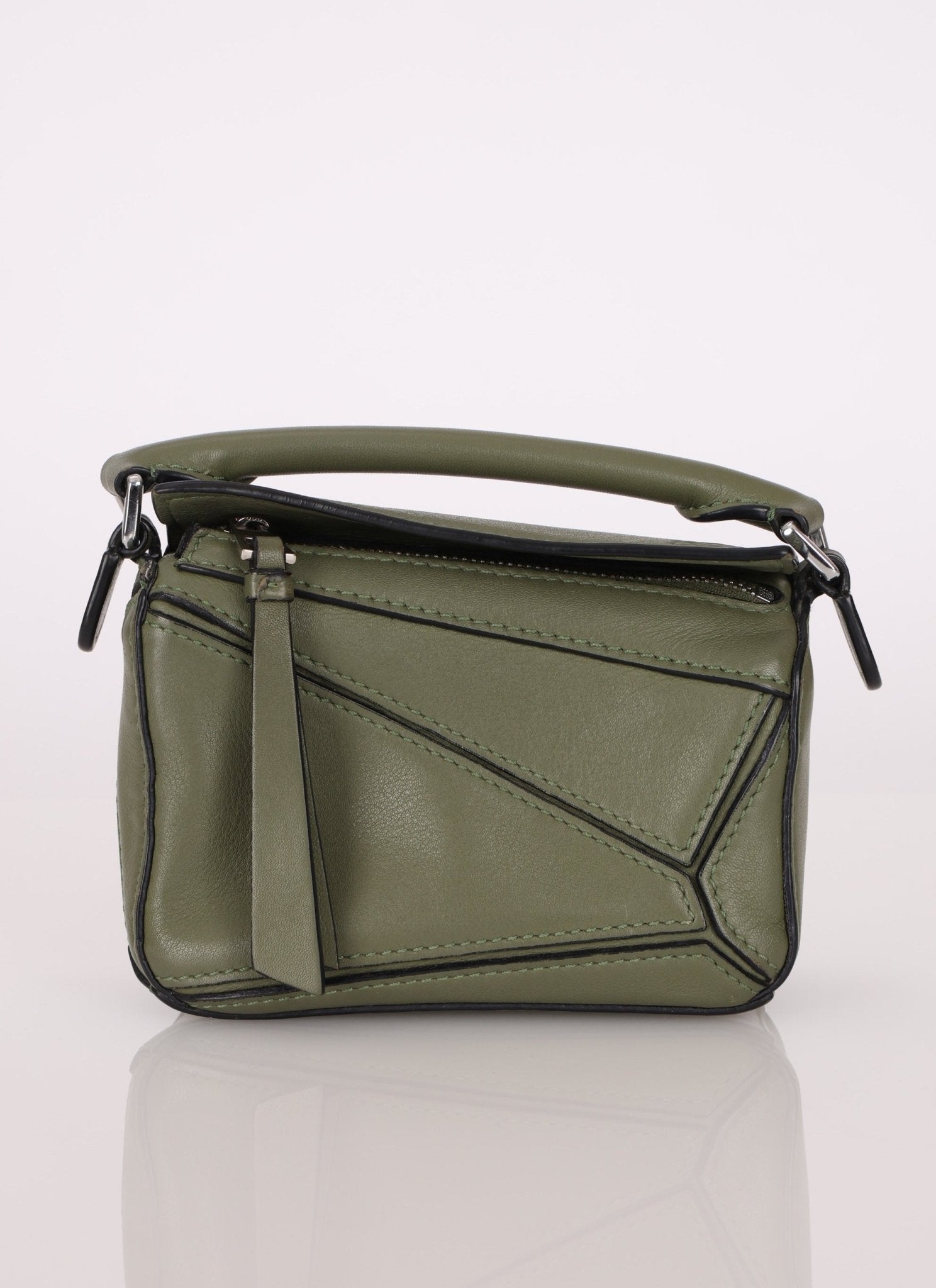 Loewe Matcha Leather Nano Puzzle - FashioNica