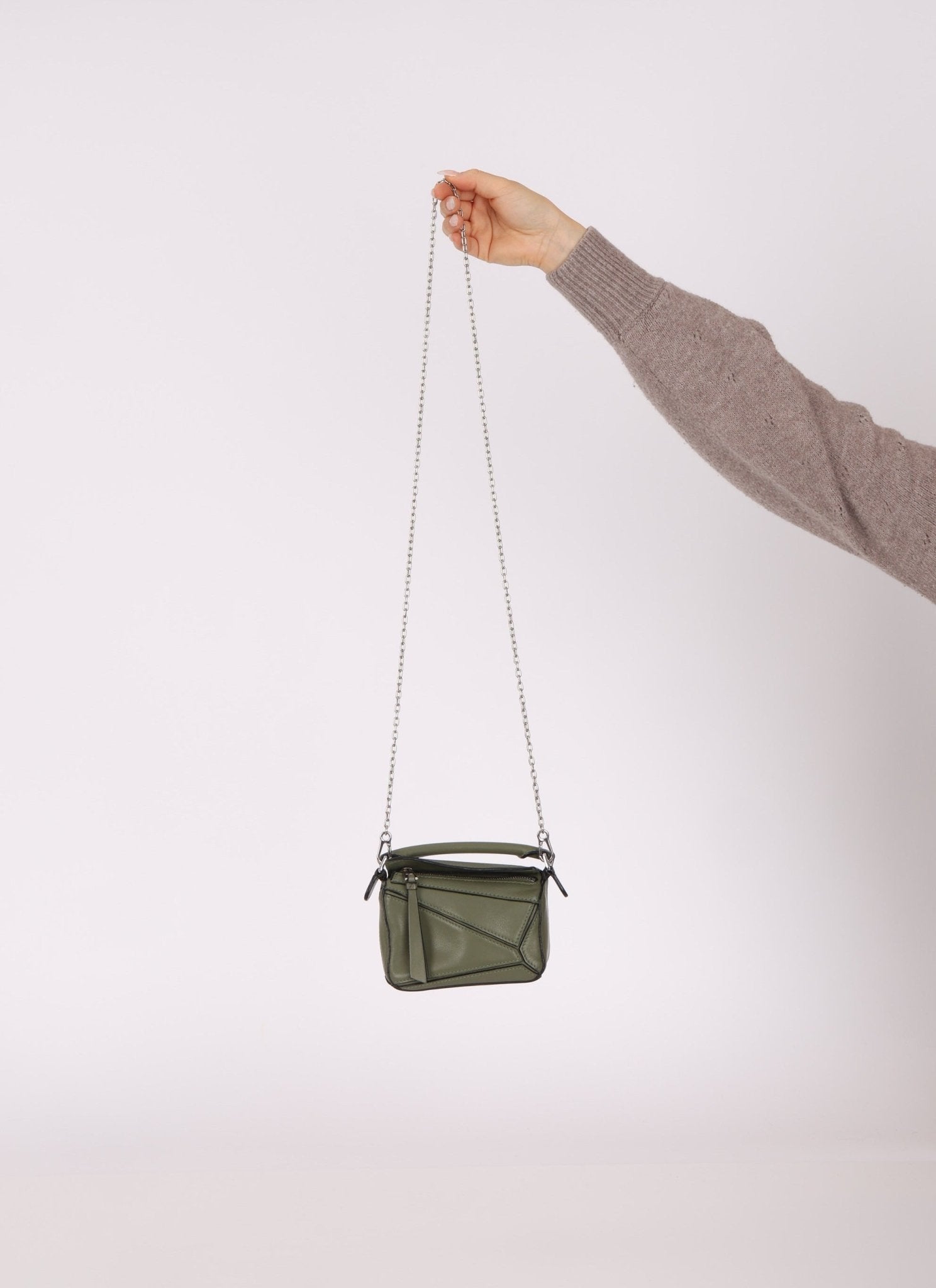 Loewe Matcha Leather Nano Puzzle - FashioNica