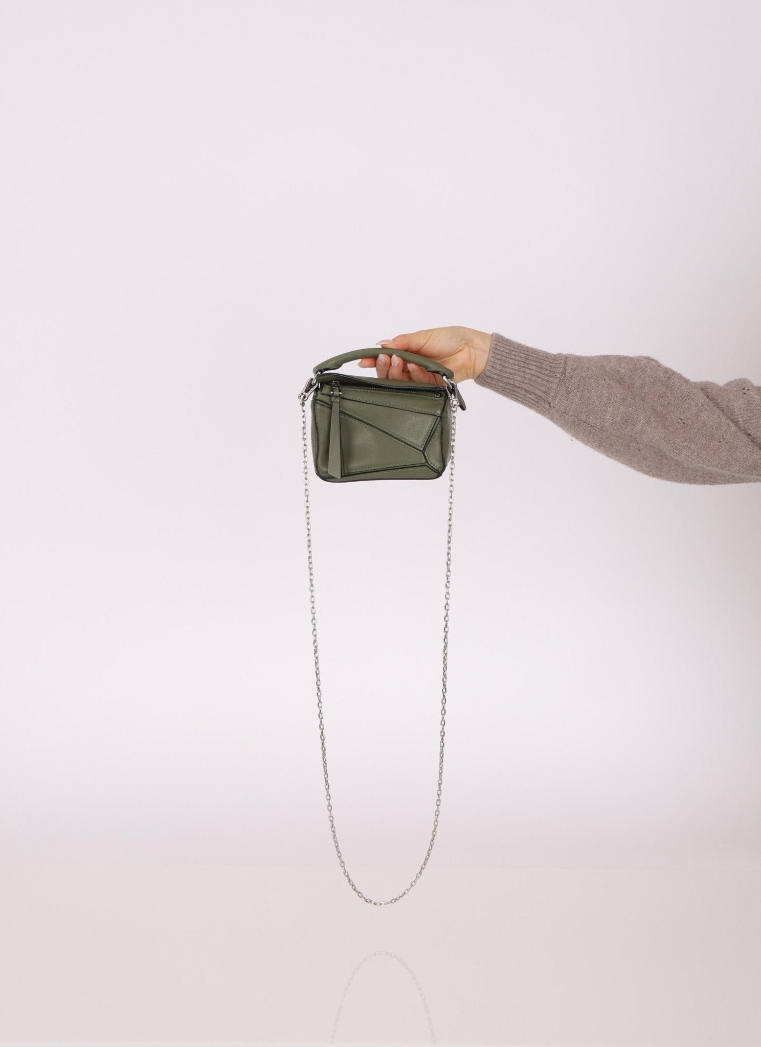 Loewe Matcha Leather Nano Puzzle - FashioNica