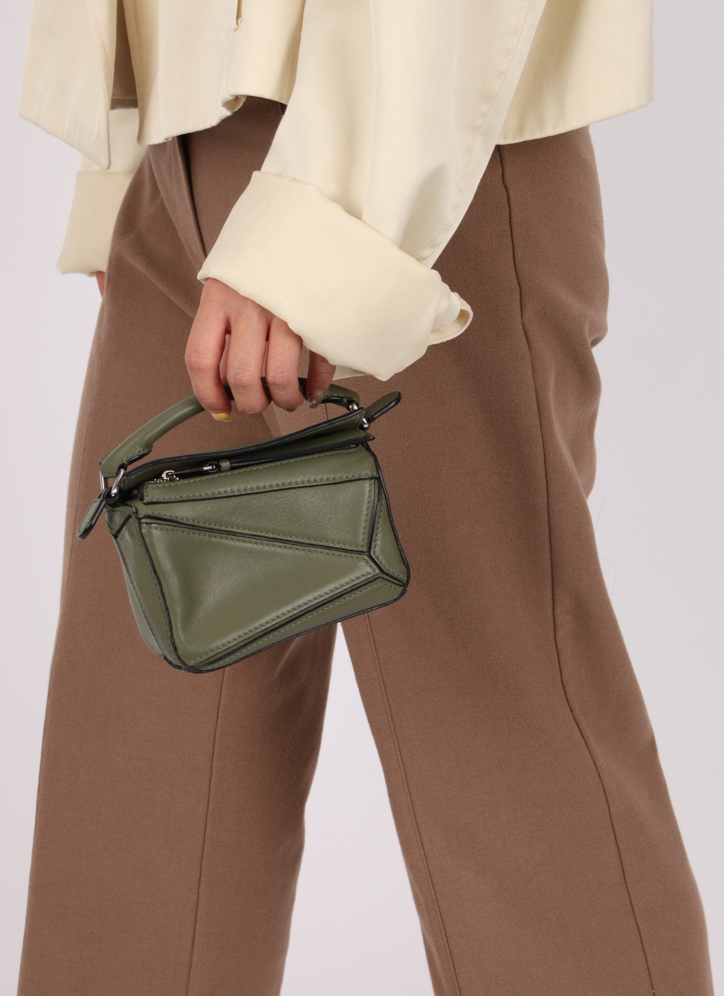 Loewe Matcha Leather Nano Puzzle - FashioNica