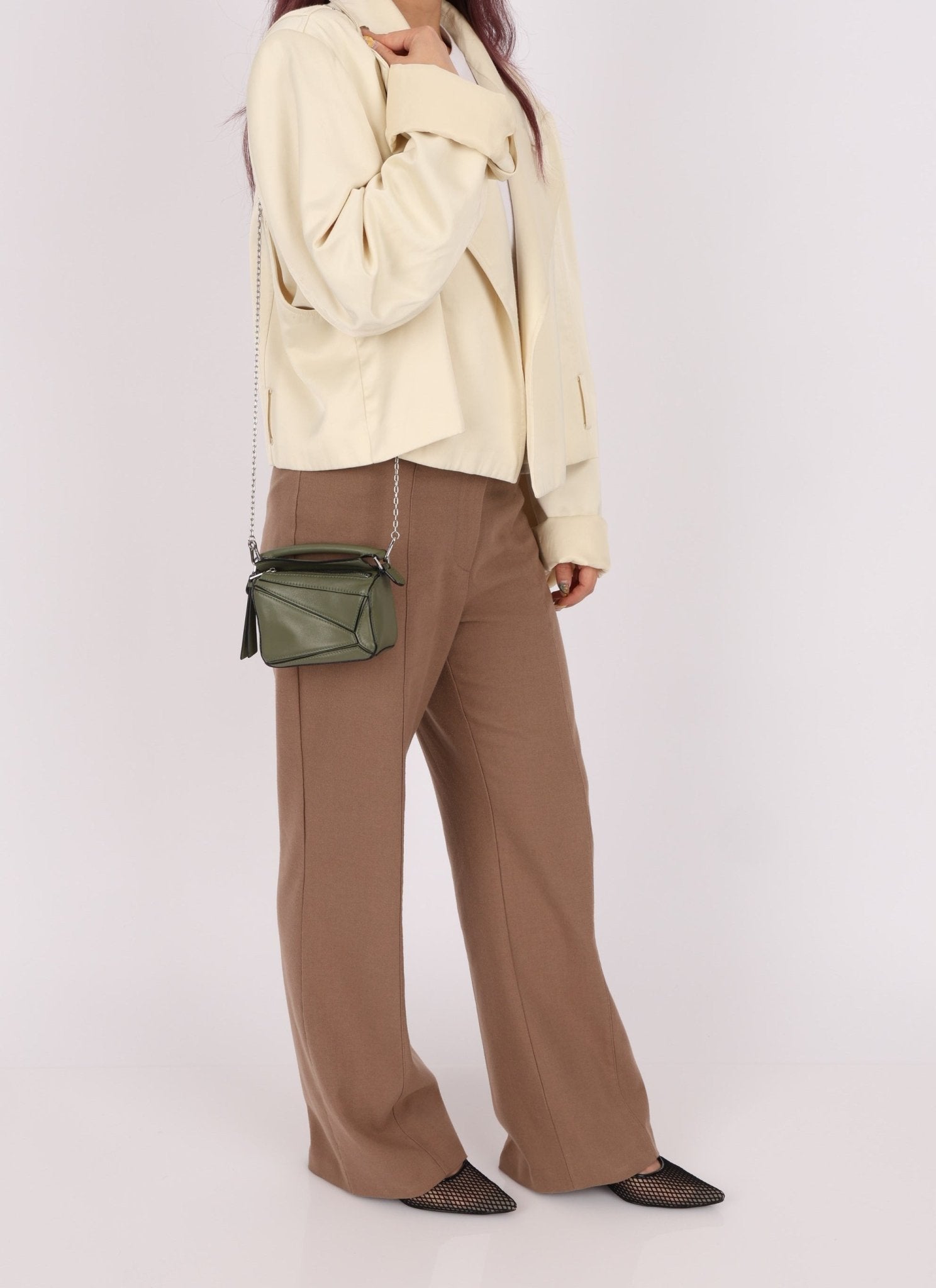 Loewe Matcha Leather Nano Puzzle - FashioNica