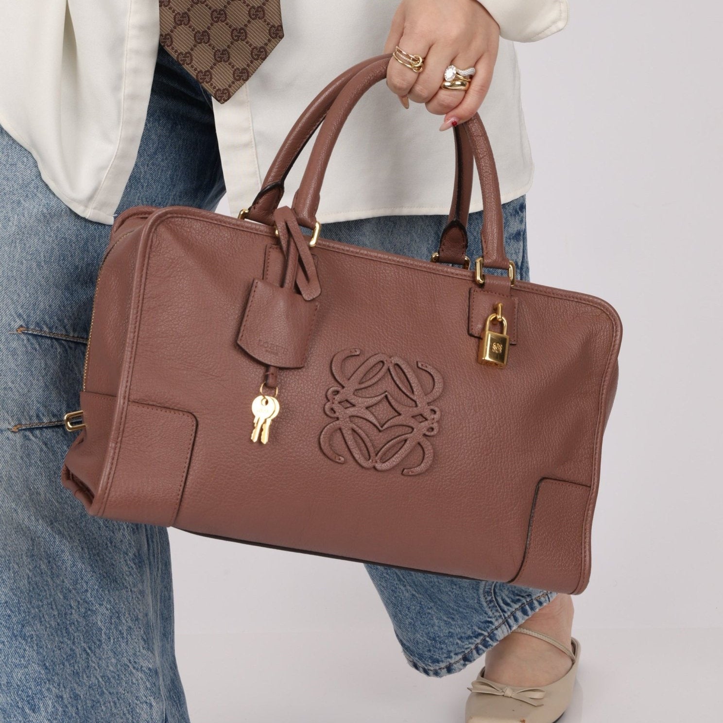 Loewe Mauve Amazona Bag 36 - FashioNica
