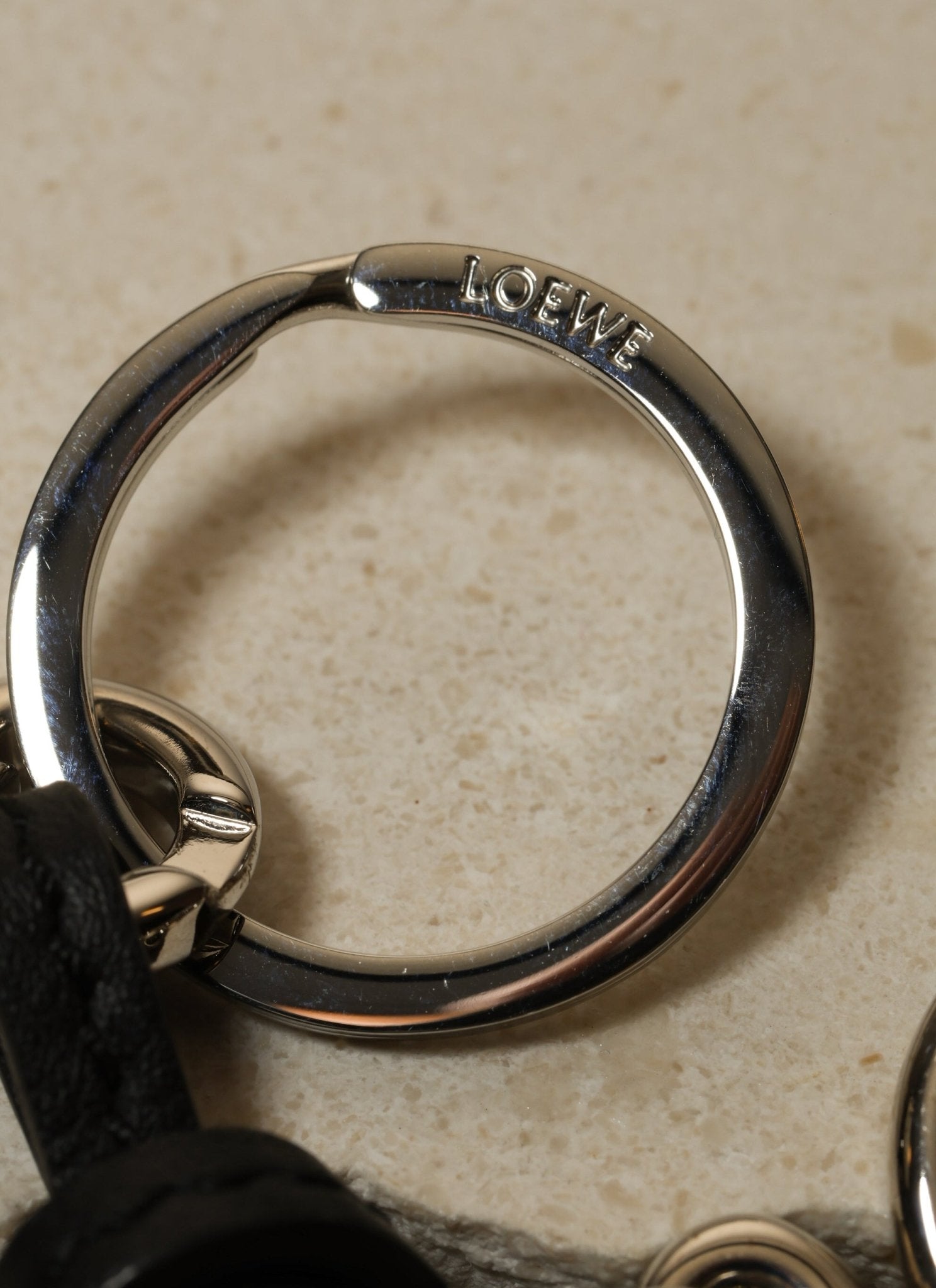 Loewe Metal Anagram and Calfskin Bag Charm - FashioNica