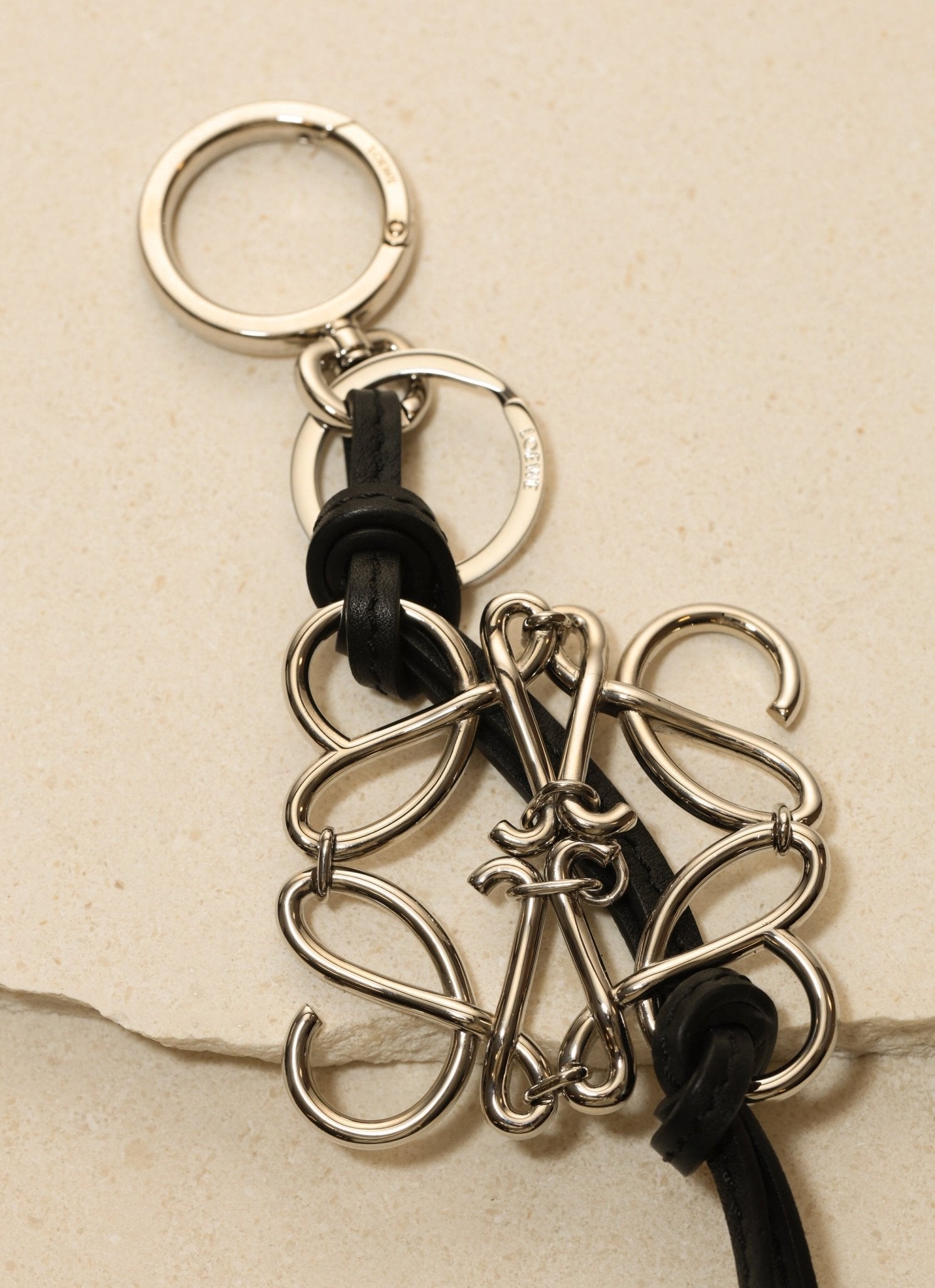 Loewe Metal Anagram and Calfskin Bag Charm - FashioNica