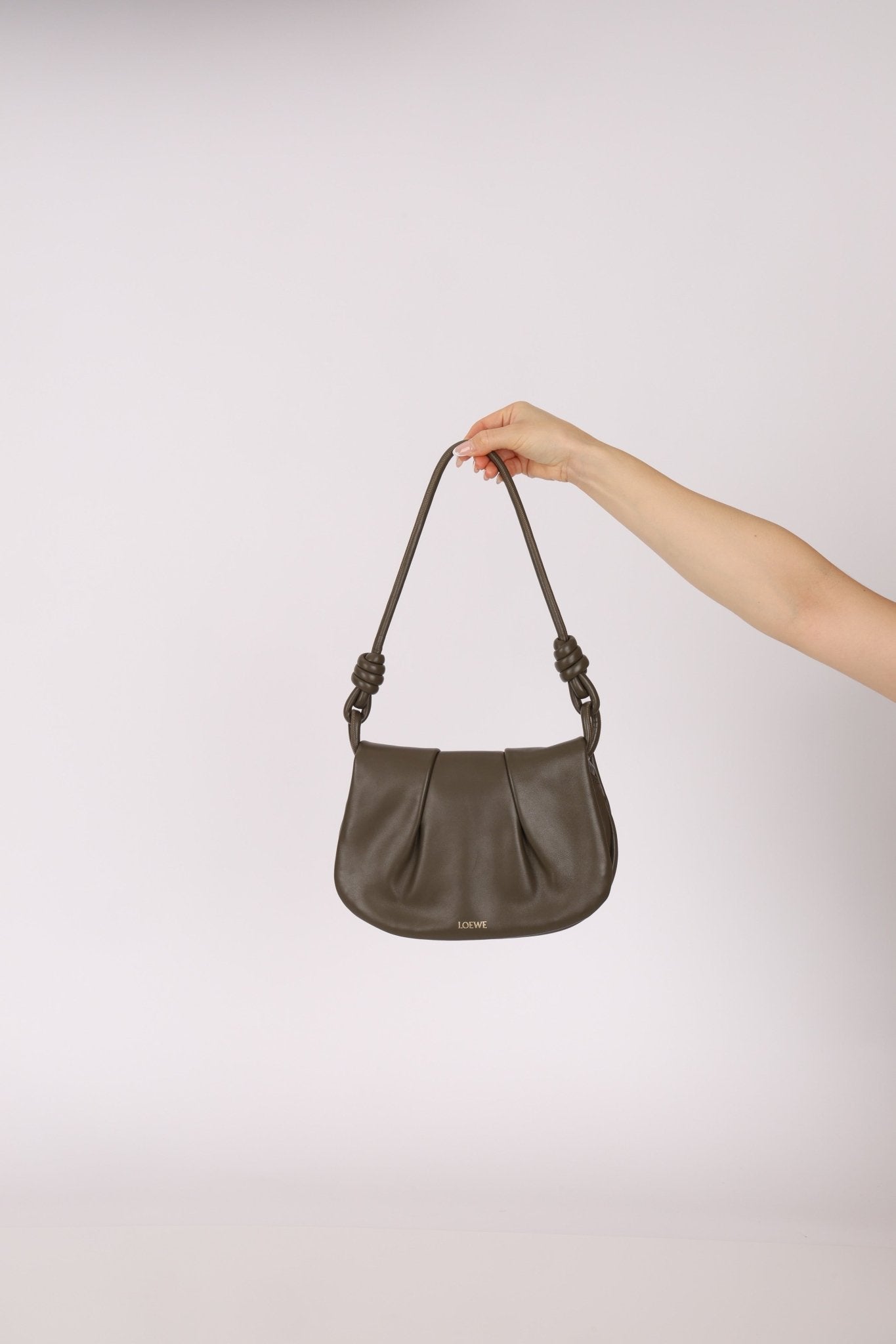Loewe Olive Calfskin Paseo Flap - FashioNica