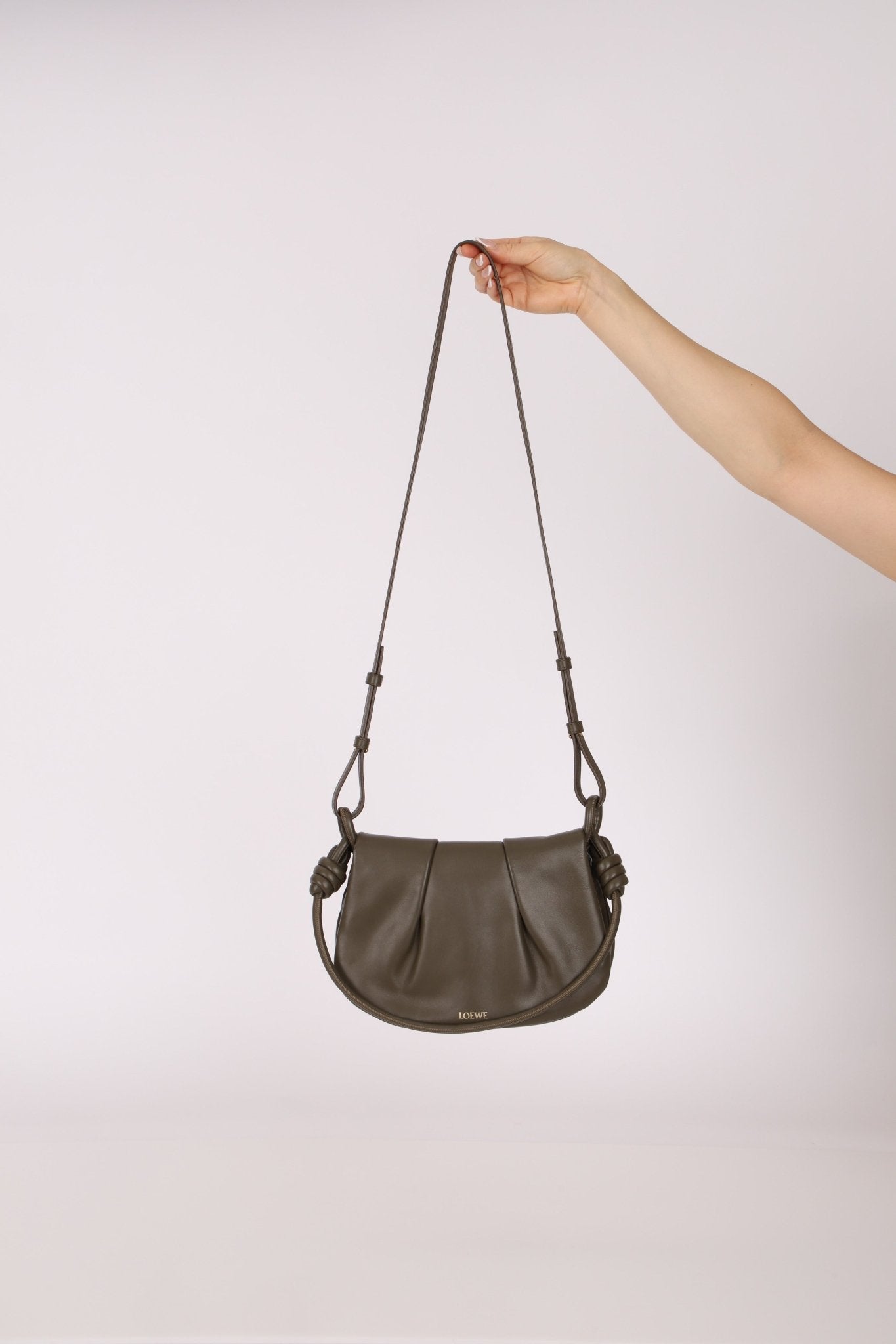 Loewe Olive Calfskin Paseo Flap - FashioNica