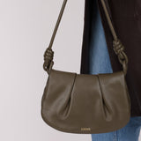 Loewe Olive Calfskin Paseo Flap - FashioNica