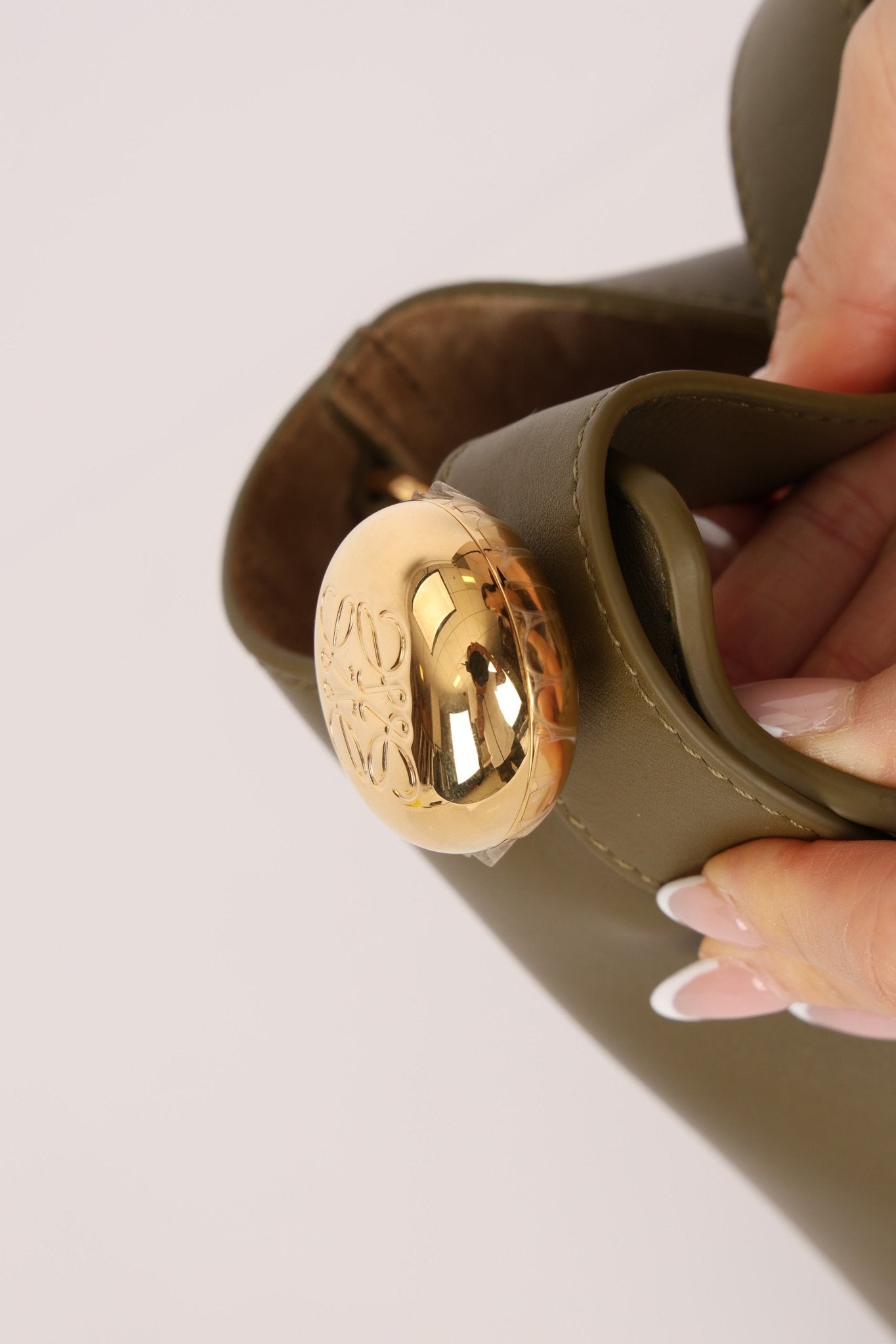 Loewe Olive Pebble Mini Bucket Bag - FashioNica