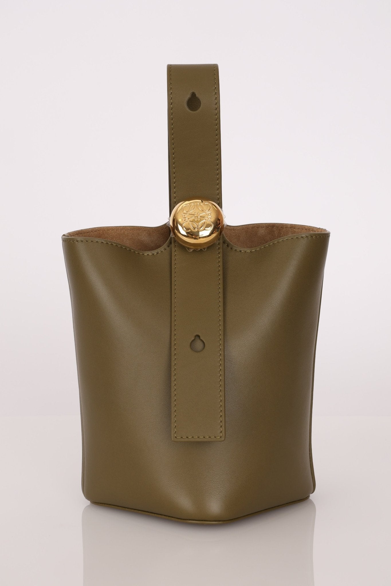 Loewe Olive Pebble Mini Bucket Bag - FashioNica