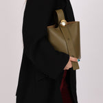 Loewe Olive Pebble Mini Bucket Bag - FashioNica