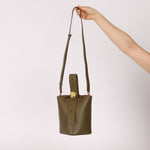 Loewe Olive Pebble Mini Bucket Bag - FashioNica