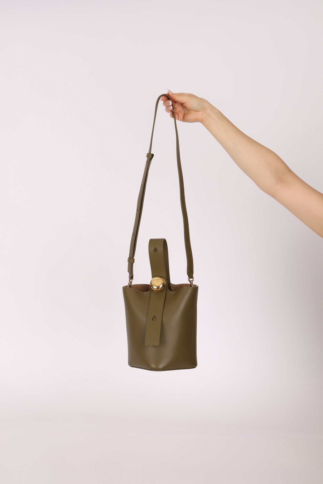 Loewe Olive Pebble Mini Bucket Bag - FashioNica