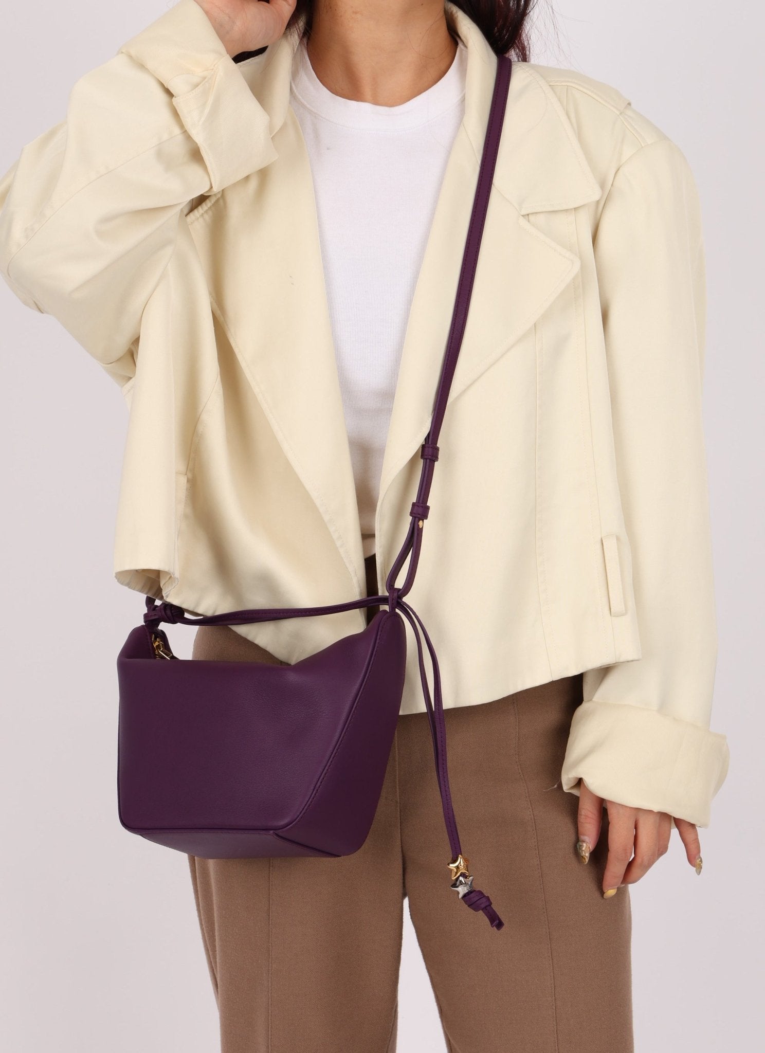 Loewe Plum Mini Hammock with Loewe Star Charms - FashioNica