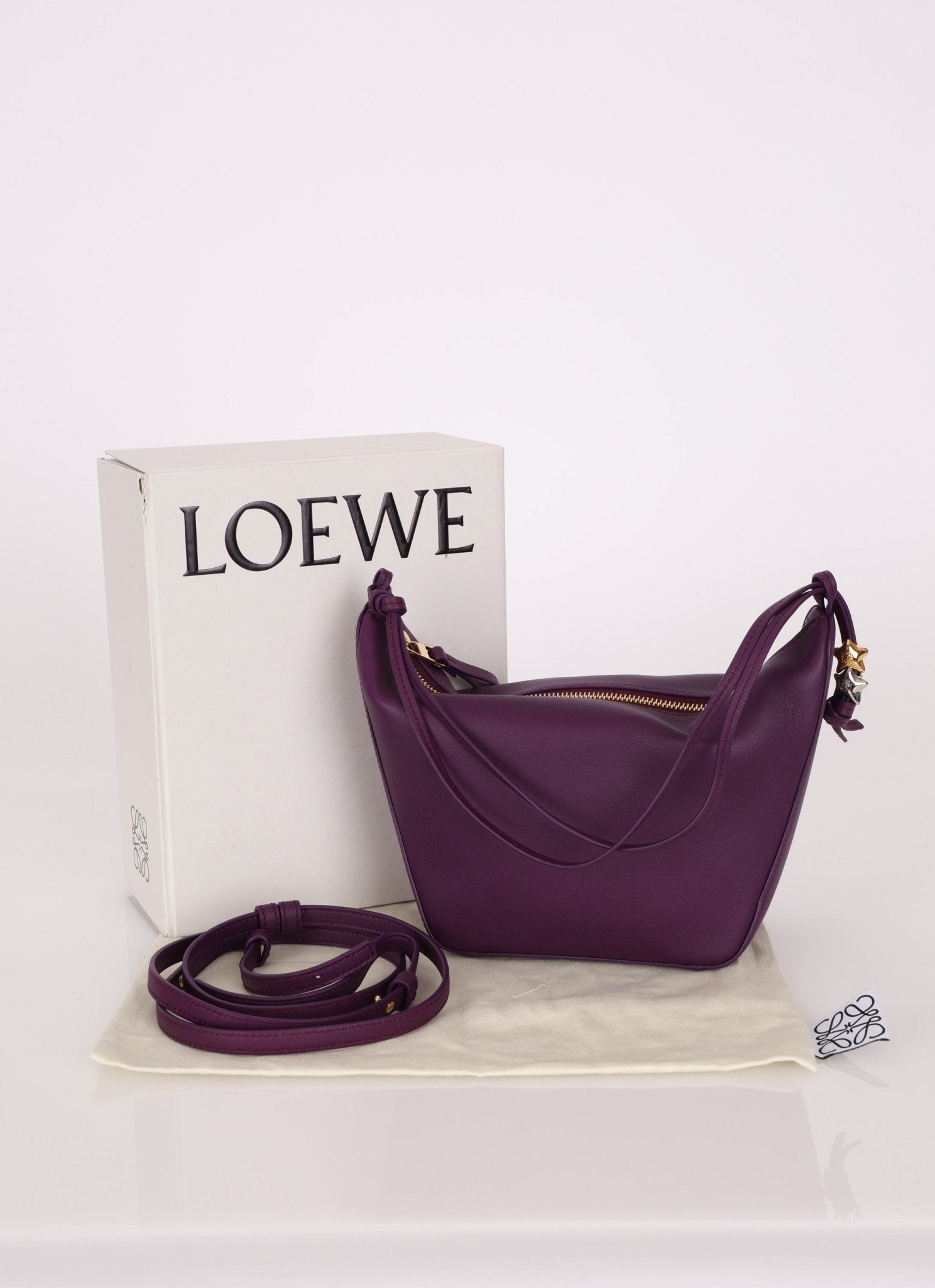 Loewe Plum Mini Hammock with Loewe Star Charms - FashioNica