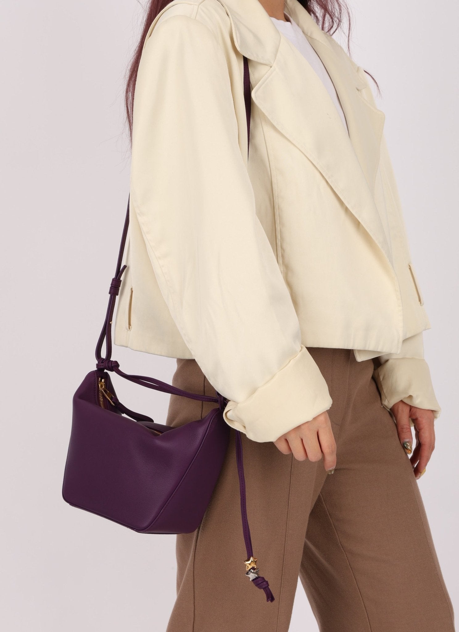 Loewe Plum Mini Hammock with Loewe Star Charms - FashioNica