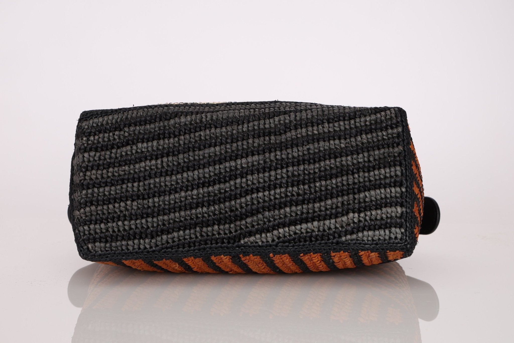 Loewe Raffia Woven and Calfskin Small Puzzle Edge - FashioNica