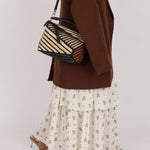 Loewe Raffia Woven and Calfskin Small Puzzle Edge - FashioNica