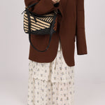 Loewe Raffia Woven and Calfskin Small Puzzle Edge - FashioNica