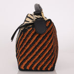 Loewe Raffia Woven and Calfskin Small Puzzle Edge - FashioNica
