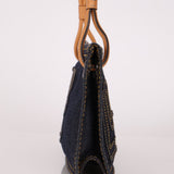 Loewe Repeat Anagram Denim Shoulder Bag - FashioNica
