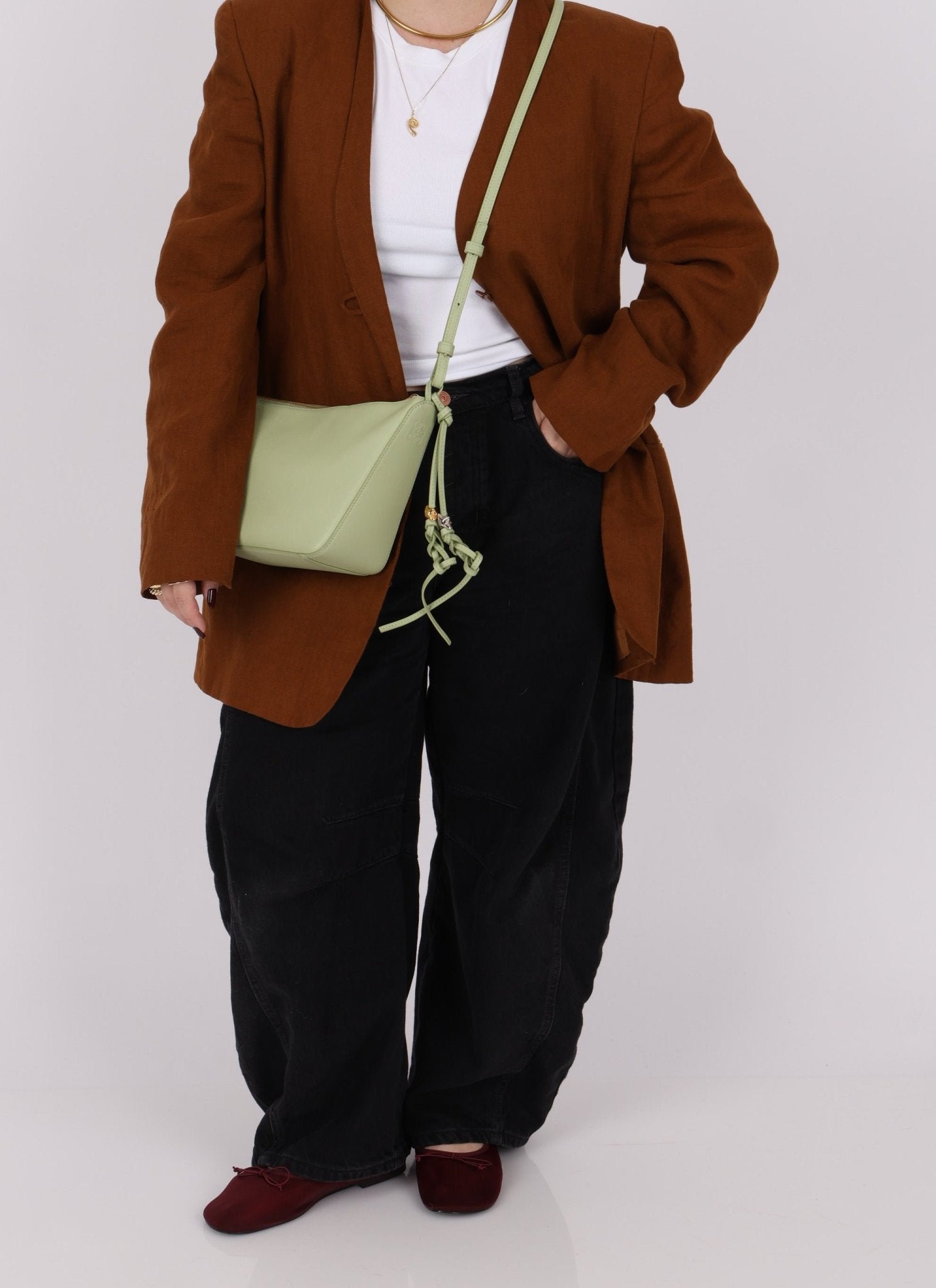 Loewe Rosemary Mini Hammock with Loewe Star Charms and Loewe Woven Strap - FashioNica