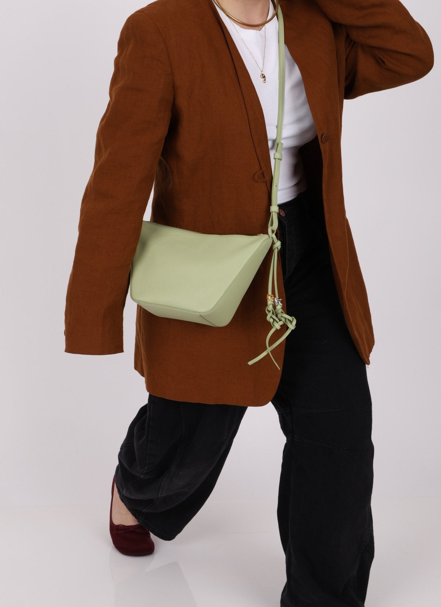 Loewe Rosemary Mini Hammock with Loewe Star Charms and Loewe Woven Strap - FashioNica