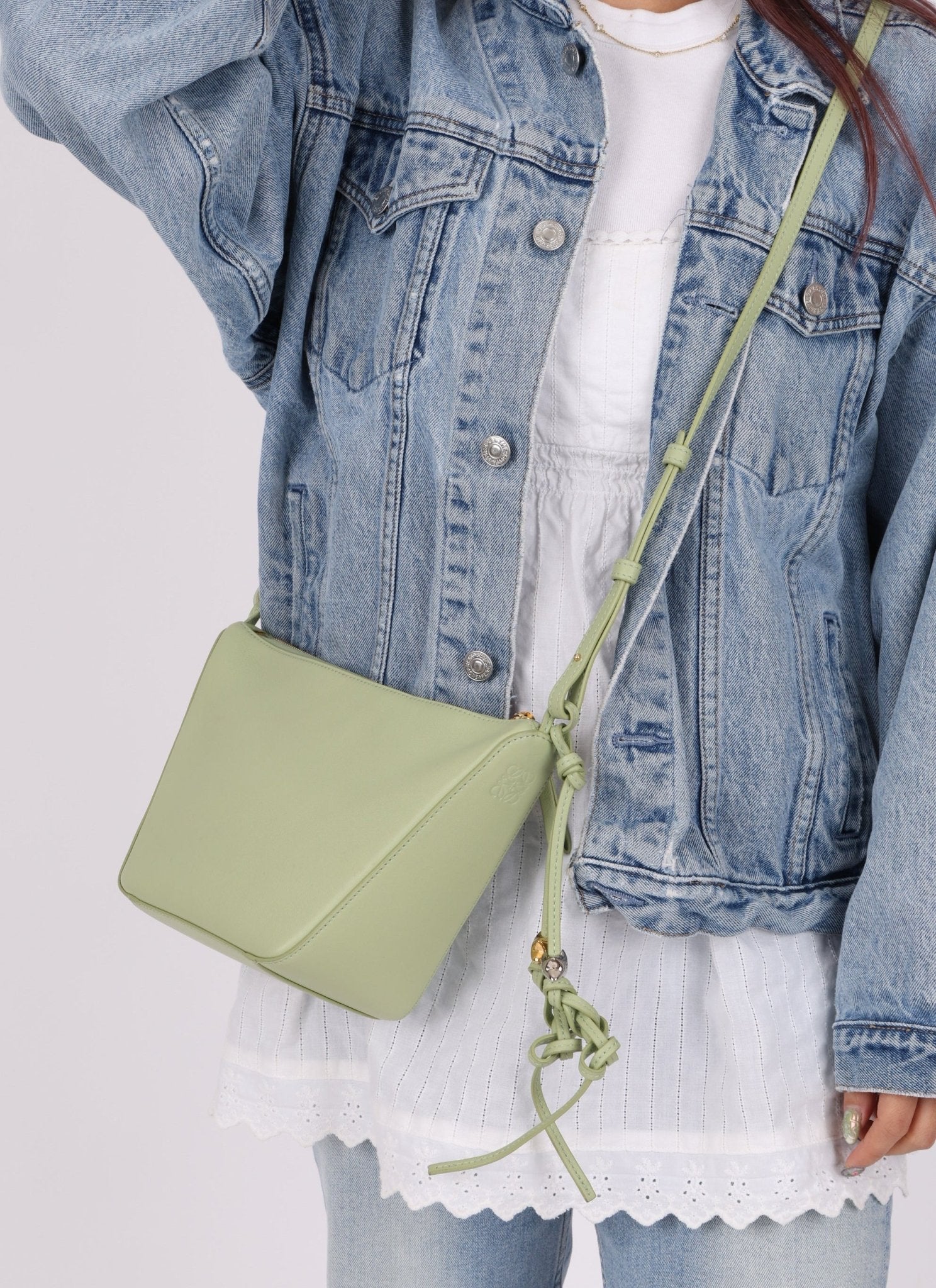 Loewe Rosemary Mini Hammock with Loewe Star Charms and Loewe Woven Strap - FashioNica