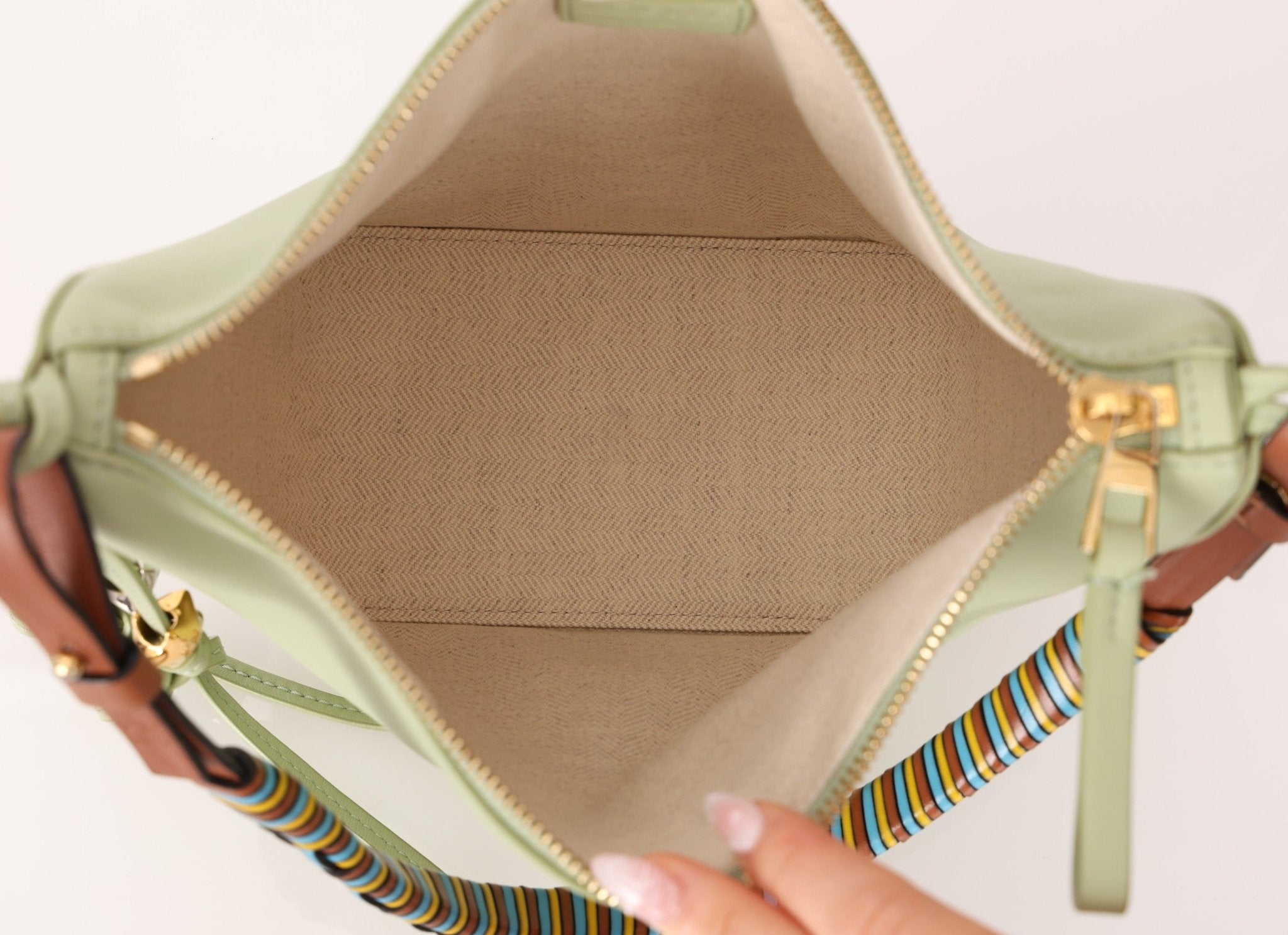 Loewe Rosemary Mini Hammock with Loewe Star Charms and Loewe Woven Strap - FashioNica