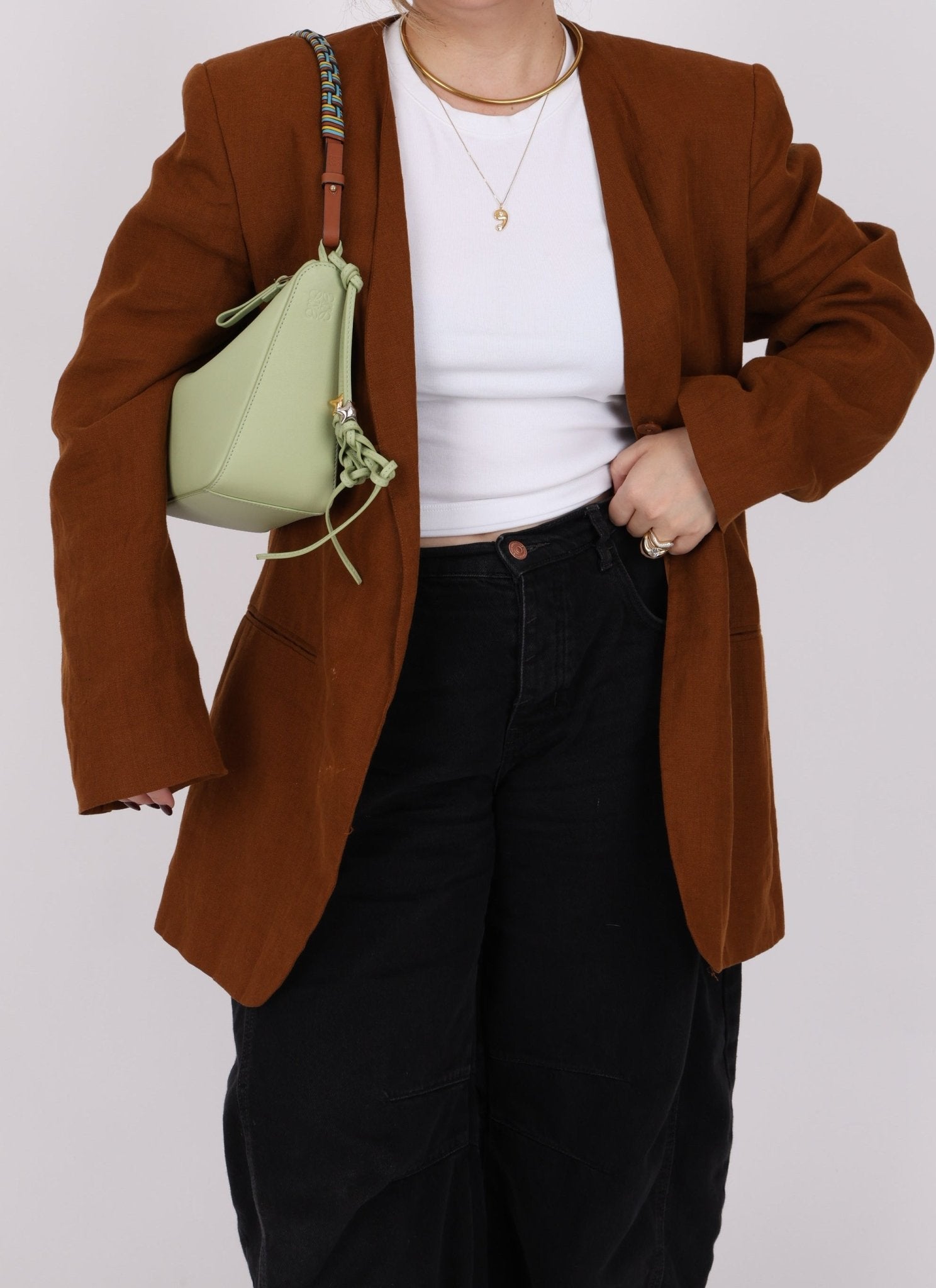 Loewe Rosemary Mini Hammock with Loewe Star Charms and Loewe Woven Strap - FashioNica