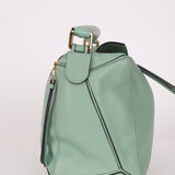 Loewe Sea Water Green Medium Puzzle Bag - FashioNica