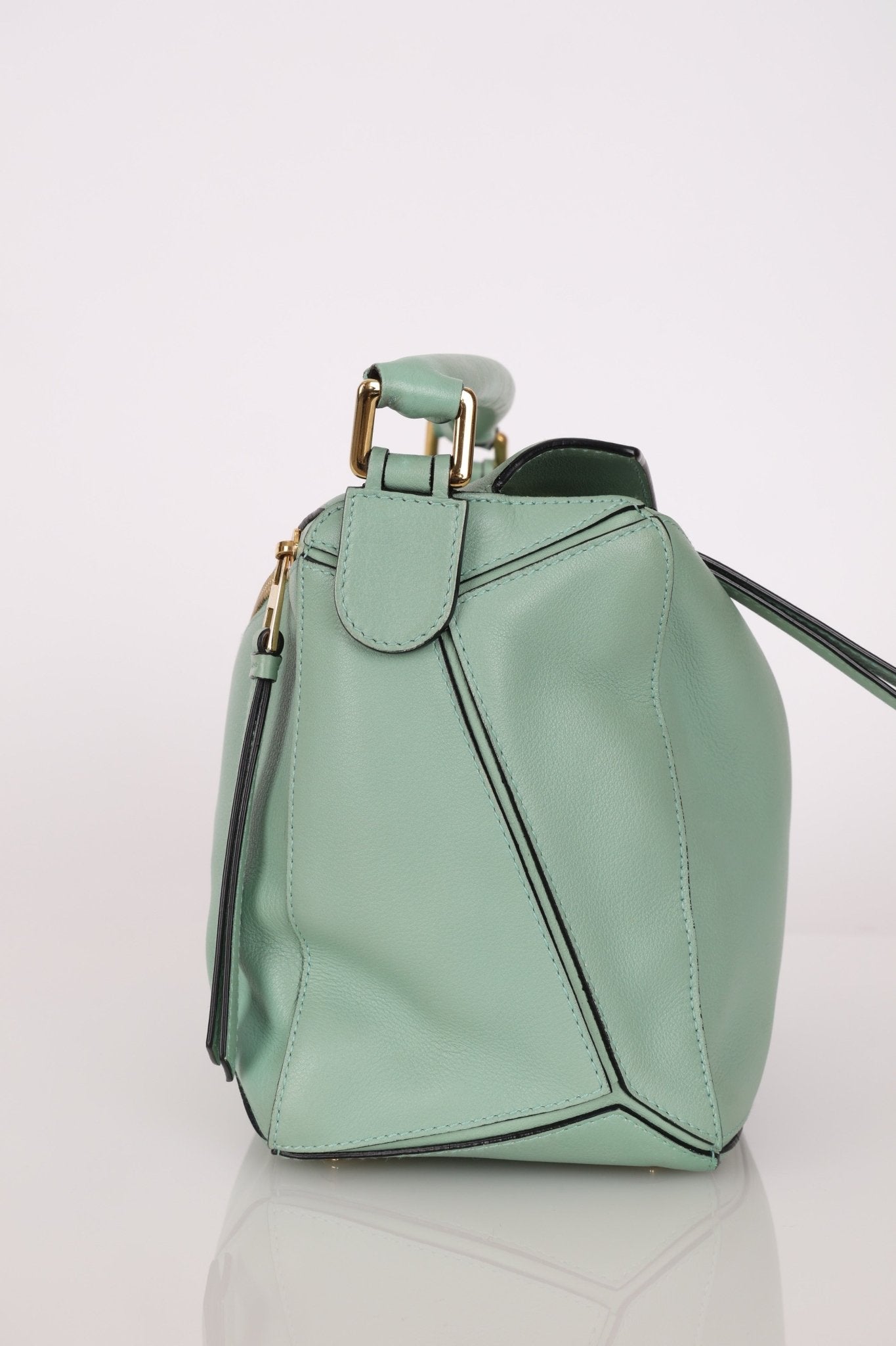 Loewe Sea Water Green Medium Puzzle Bag - FashioNica