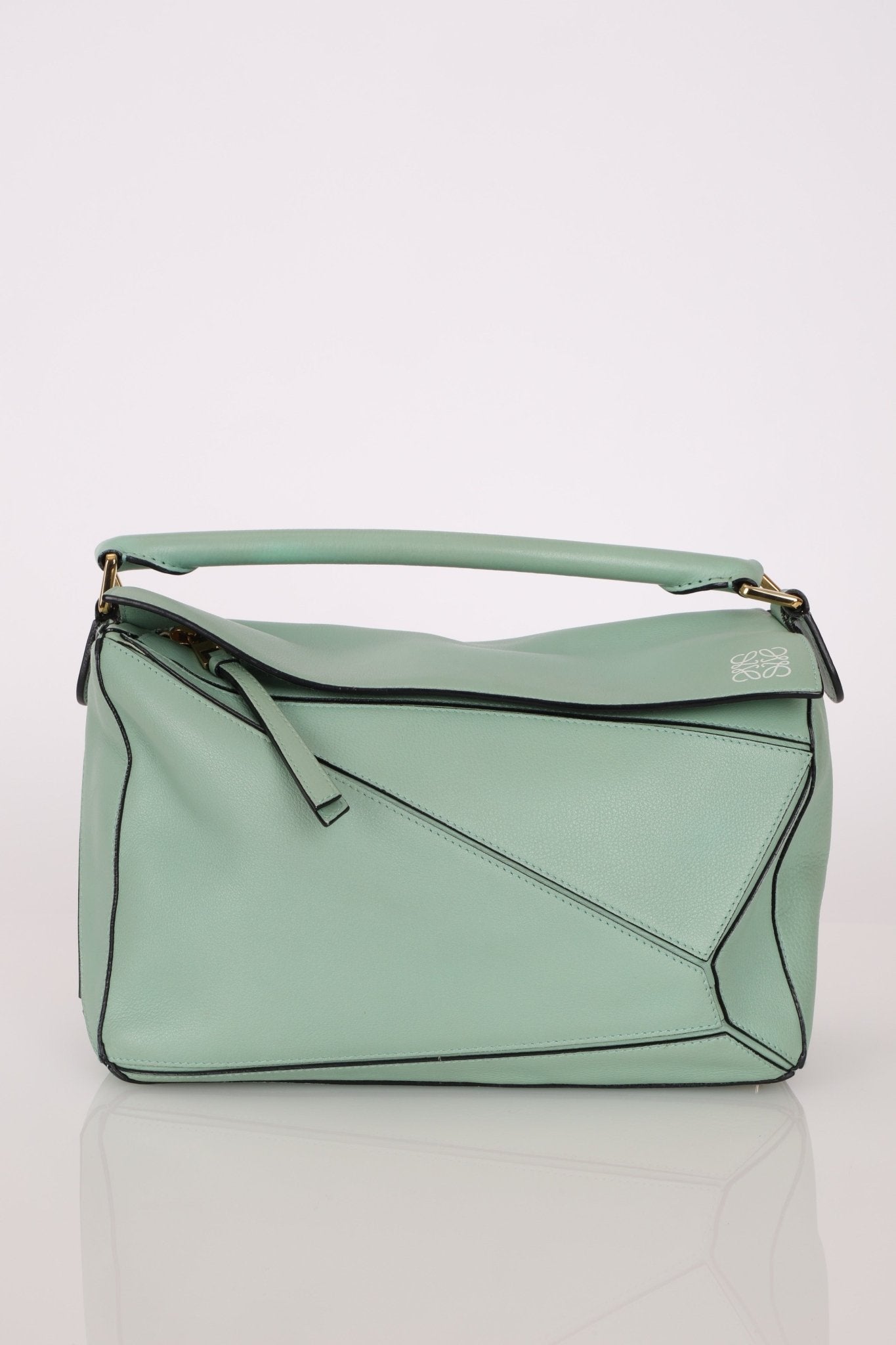Loewe Sea Water Green Medium Puzzle Bag - FashioNica