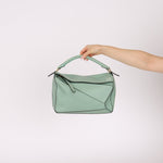 Loewe Sea Water Green Medium Puzzle Bag - FashioNica