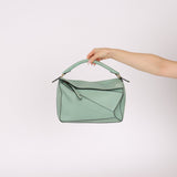 Loewe Sea Water Green Medium Puzzle Bag - FashioNica