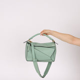 Loewe Sea Water Green Medium Puzzle Bag - FashioNica