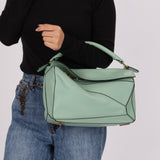 Loewe Sea Water Green Medium Puzzle Bag - FashioNica