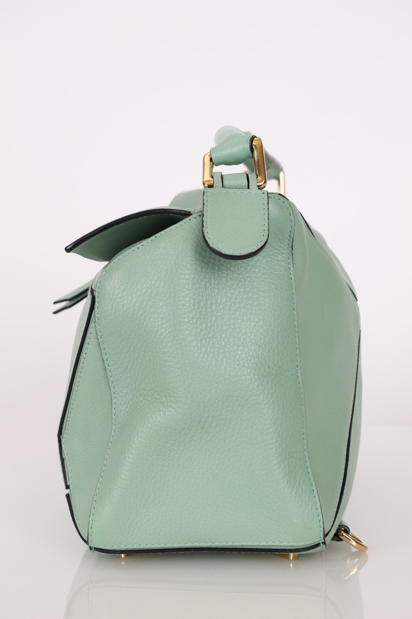 Loewe Sea Water Green Medium Puzzle Bag - FashioNica