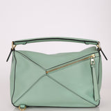 Loewe Sea Water Green Medium Puzzle Bag - FashioNica