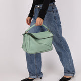 Loewe Sea Water Green Medium Puzzle Bag - FashioNica