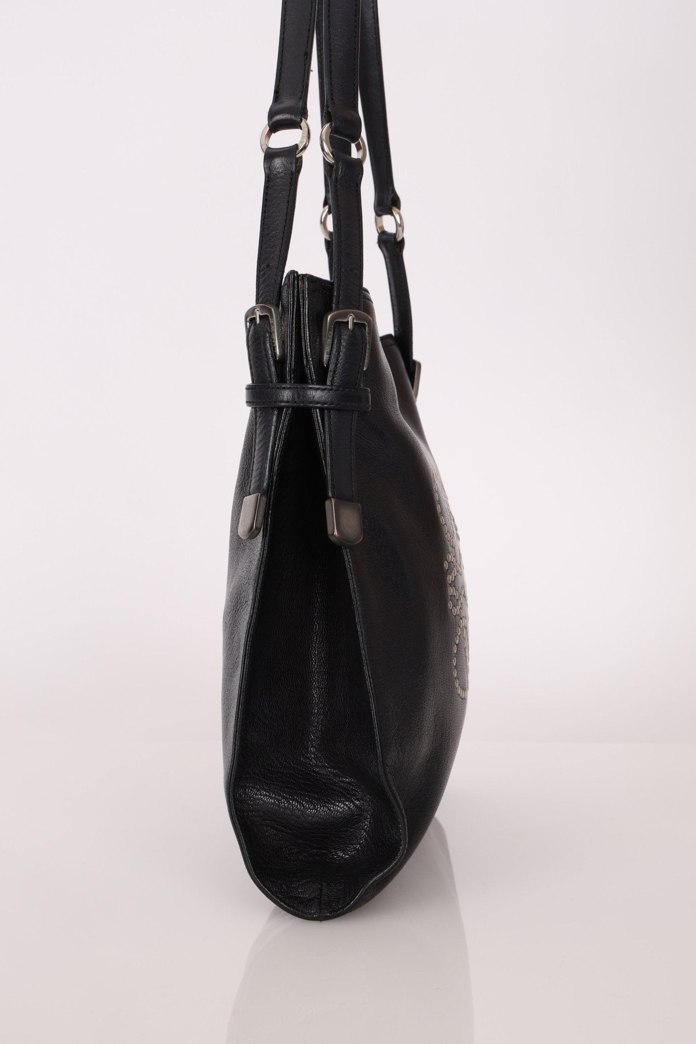 Loewe Studded Anagram Leather Tote - FashioNica