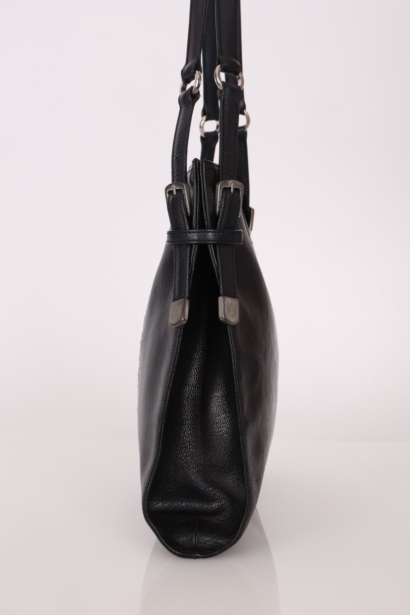 Loewe Studded Anagram Leather Tote - FashioNica
