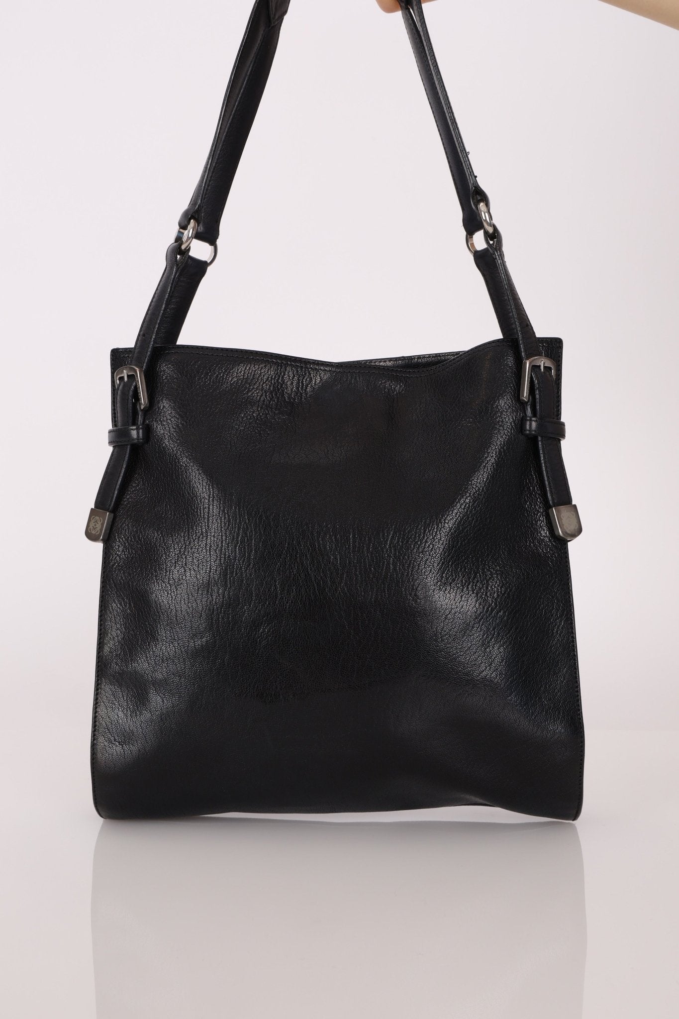 Loewe Studded Anagram Leather Tote - FashioNica