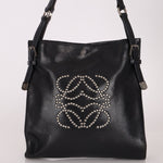 Loewe Studded Anagram Leather Tote - FashioNica